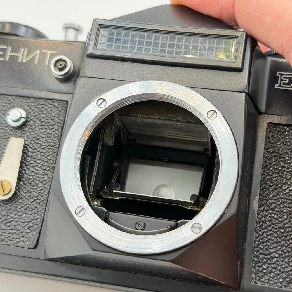 Zenit ET 35mm SLR Film Camera Body Black Soviet USSR M42 Mount Vintage
